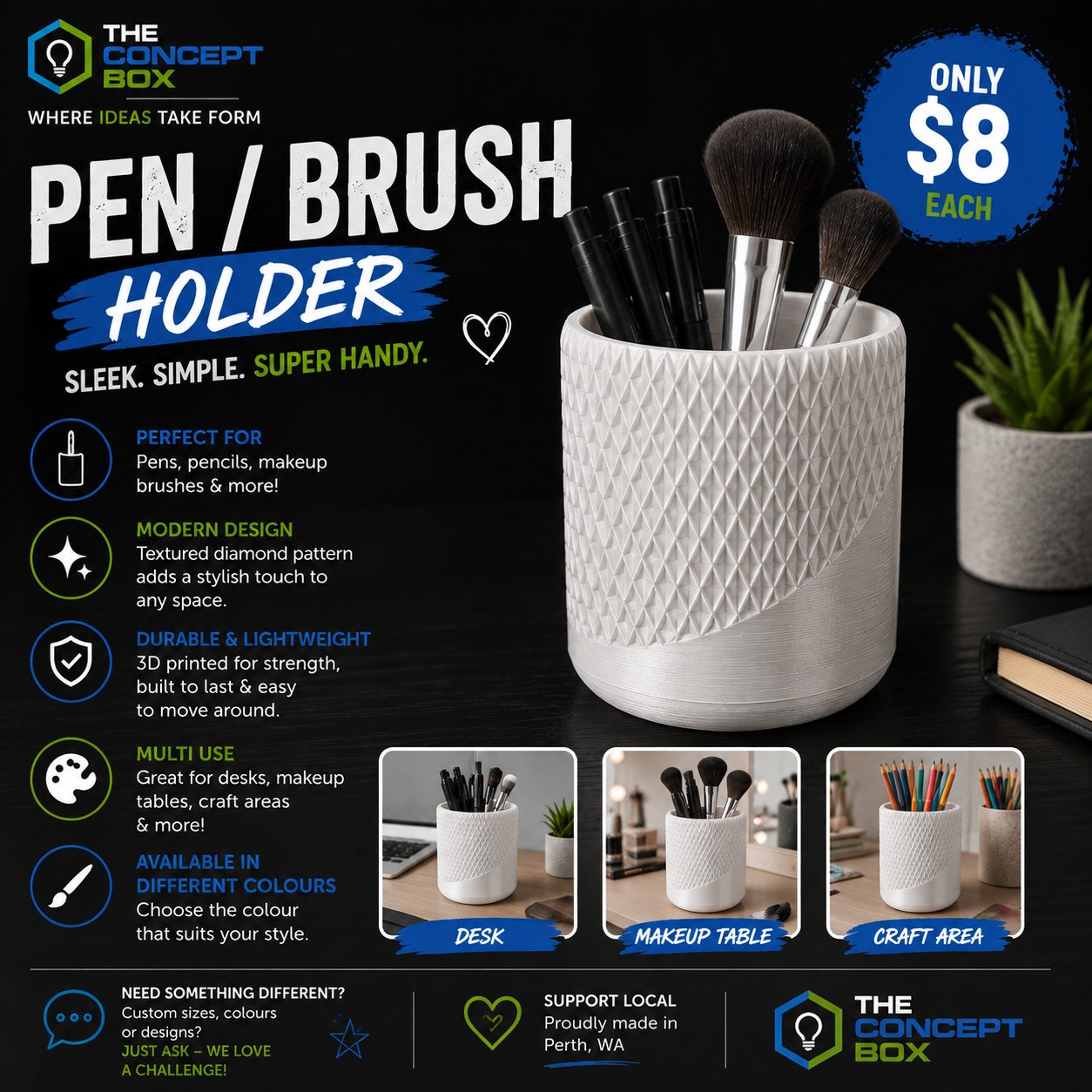 Pen or brush holder