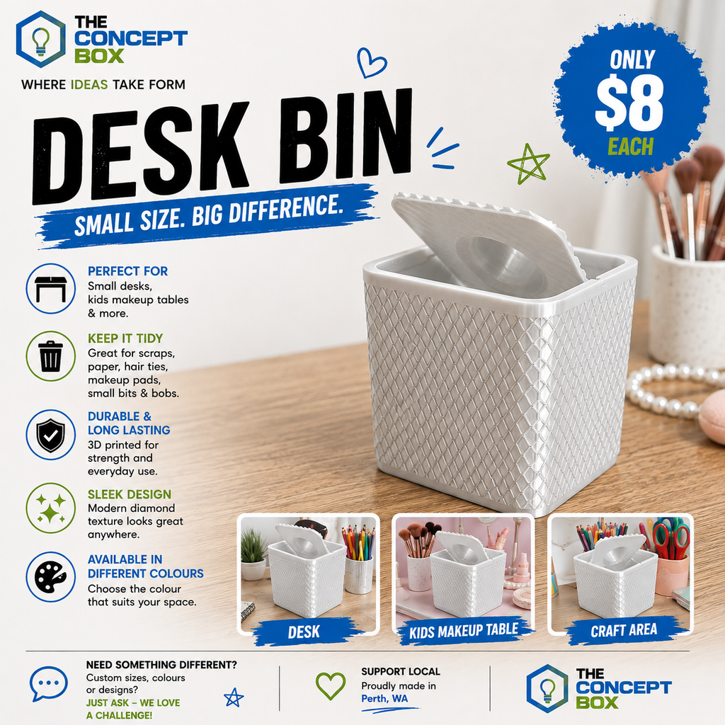 Small desk bin